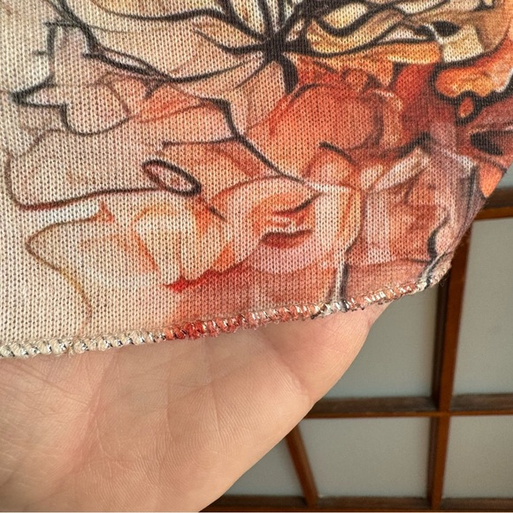 FINE KNITT SWEATER ART PRINT FALL LEAVES - Picture 9 of 10